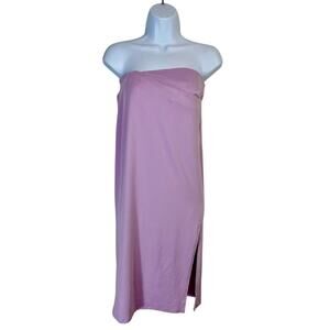 Vero Moda Strapless Lilac Tube Dress With Side Slit By XS